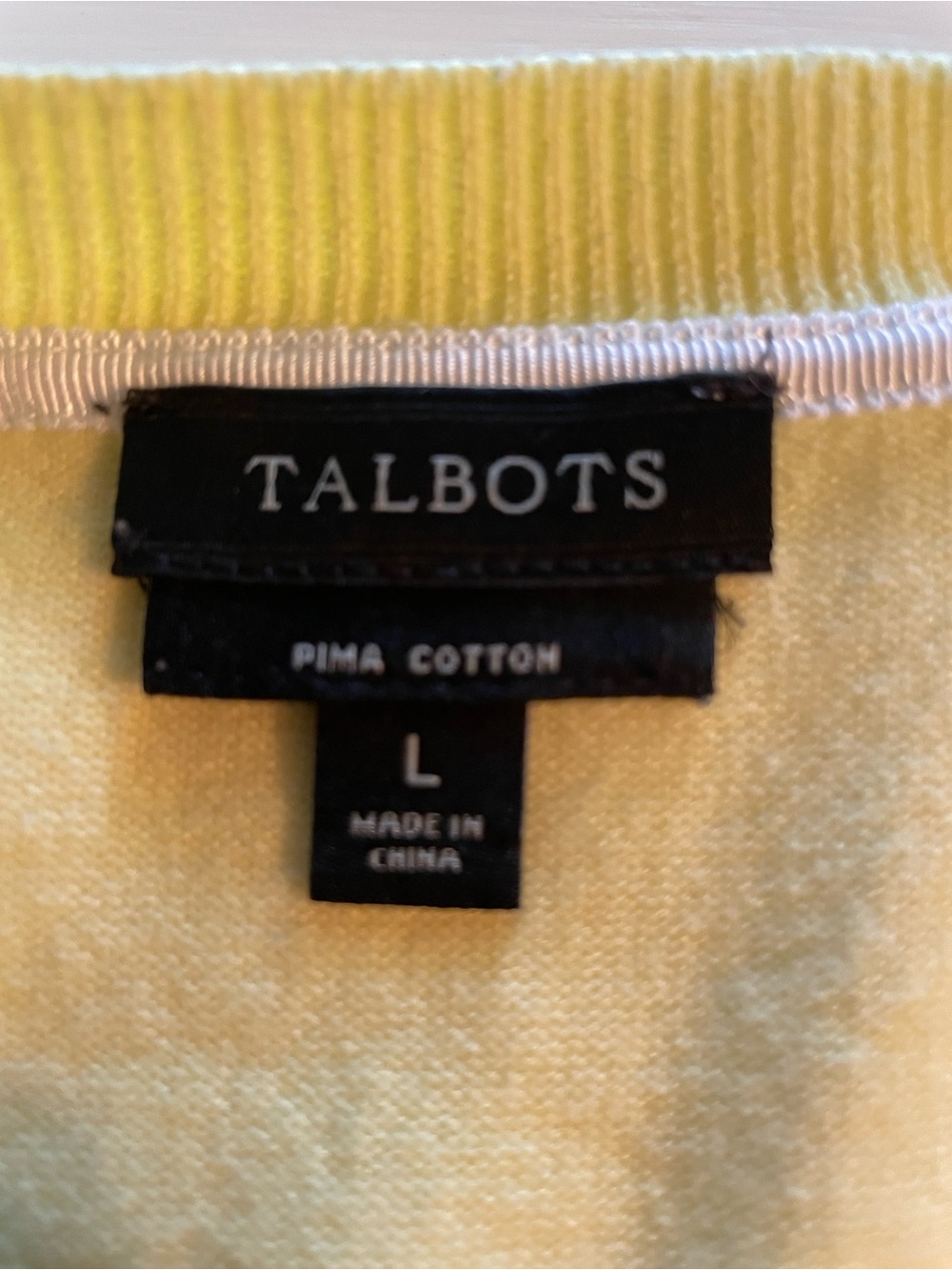 Talbots Pale Yellow Button-Front Women's Cardigan (0070) - Picture 2 of 4